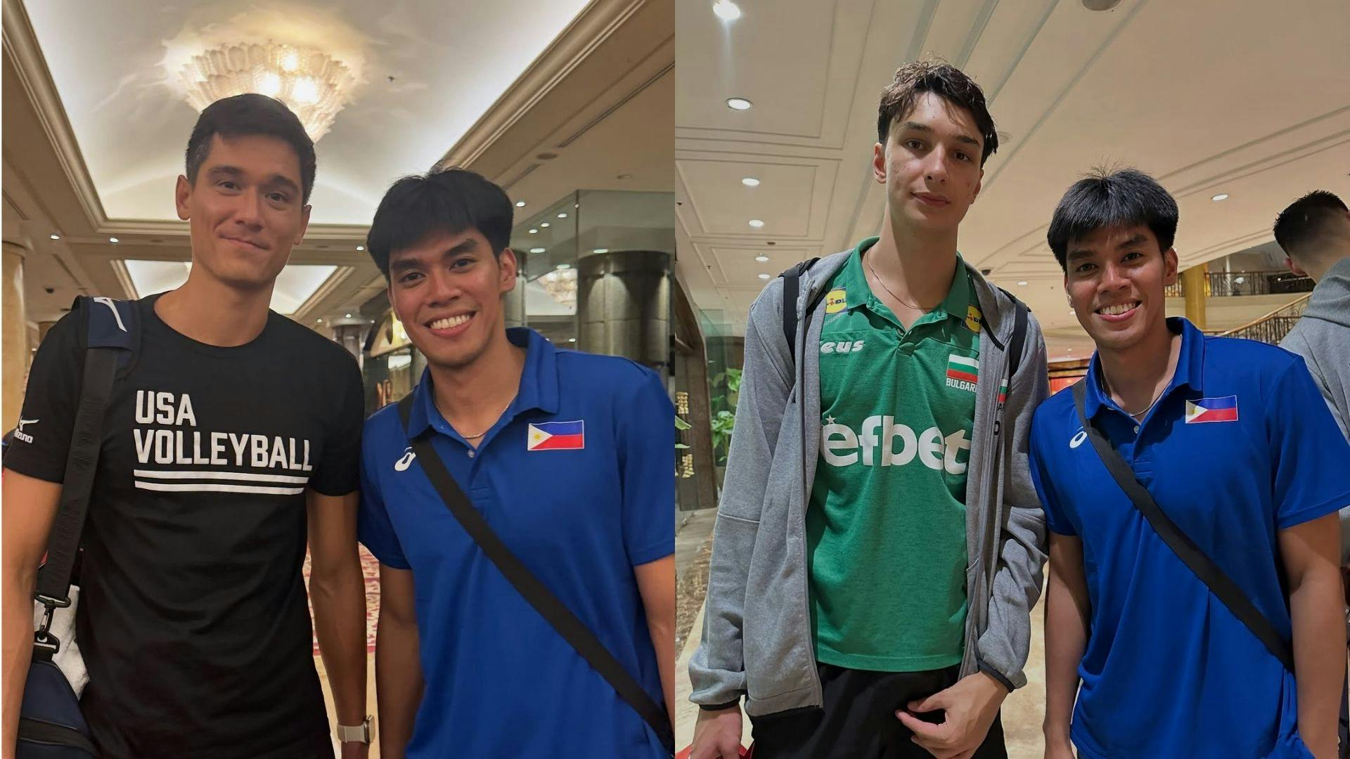 Fan mode on as Alas setter Joshua Retamar shares snaps with Christenson, Nikolov at FIVB